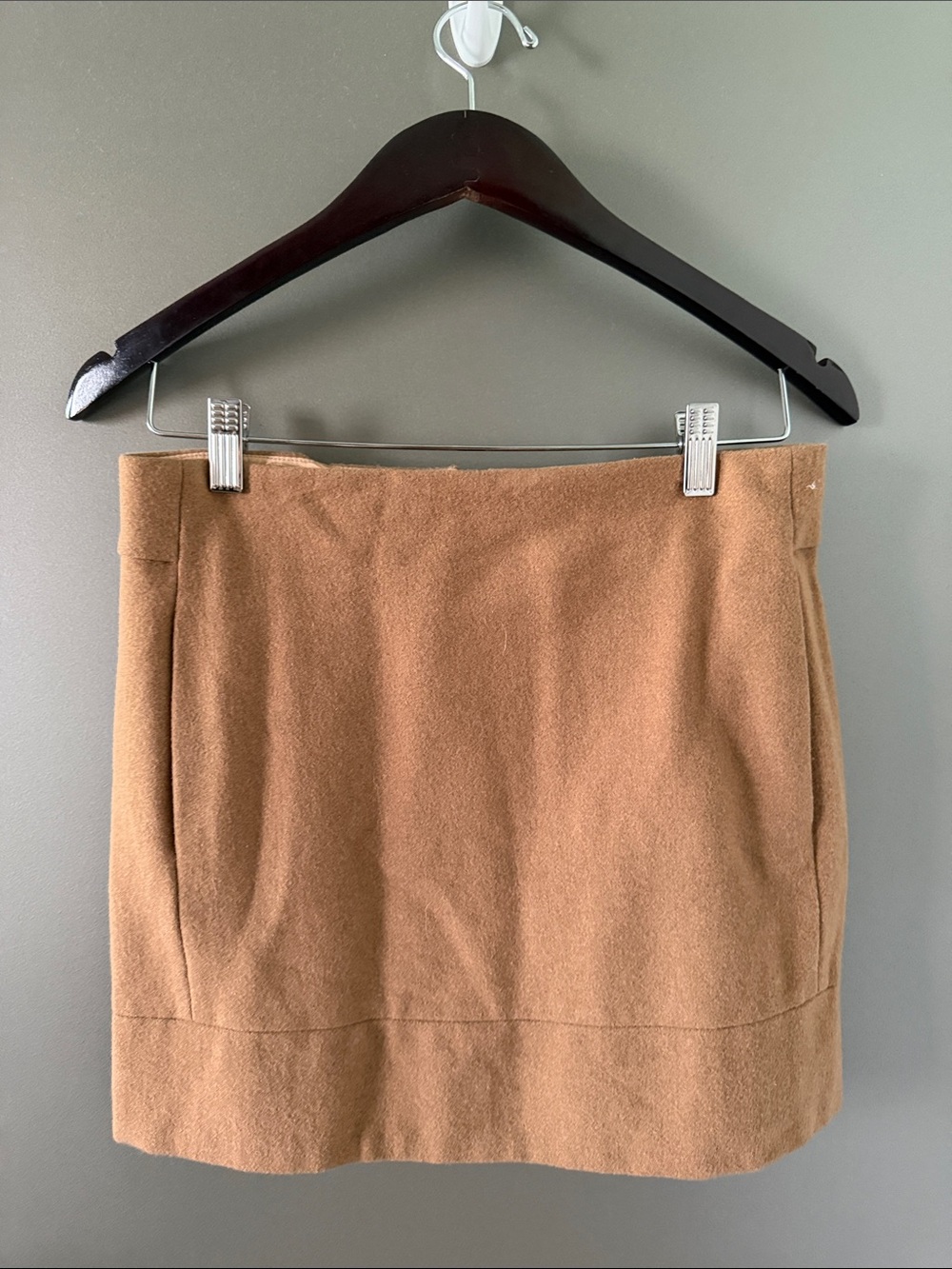 J. Crew Wool Camel Mini Skirt